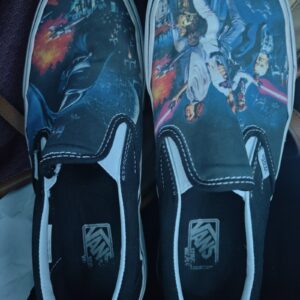 Star wars slip-on Vans shoes 80s style.