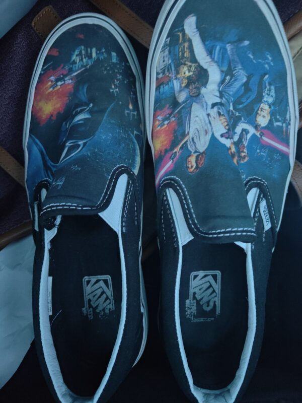 Star wars slip-on Vans shoes 80s style.