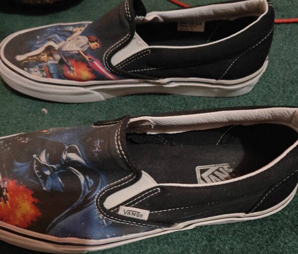 Star wars slip-on Vans shoes 80s style. - Image 3