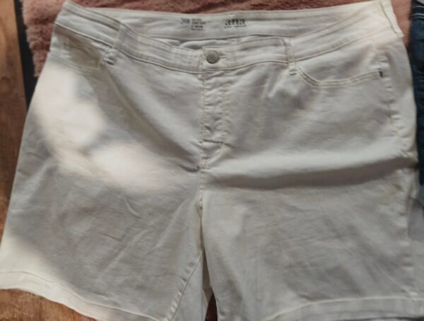 Two pair of shorts size 24, and a red shirt size extra extra large - Image 5